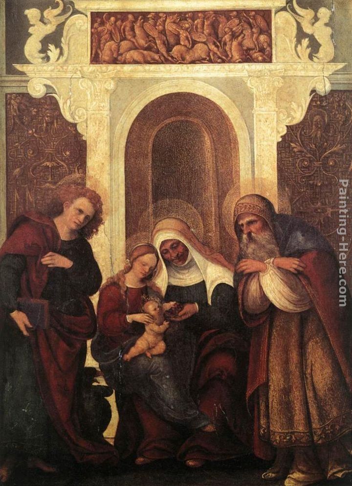 Ludovico Mazzolino Madonna and Child with Saints